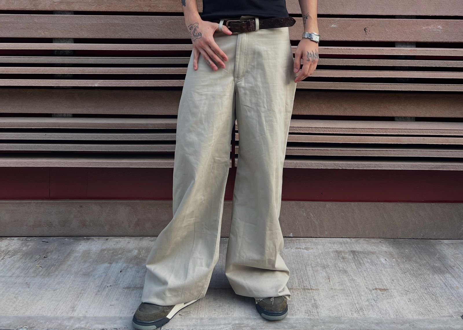 Zaggy Pant Beige Men